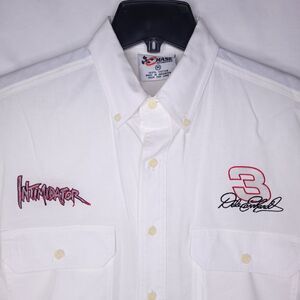 Dale Earnhardt Shirt Mens Medium White Chase Authentics Intimidator